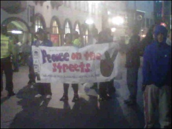 Leicester 'Peace on the Streets' demo, 9.8.11, photo Becci Heagney