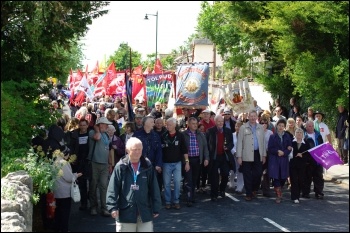 The 2011 Tolpuddle Martyrs festival saw a record 10,000 people celebrate the victory of the early trade union movement , photo Rob Emery