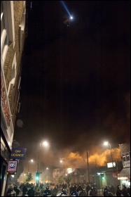 Riots: rioters and police in Tottenham during August 2011 disturbances, photo Paul Mattsson