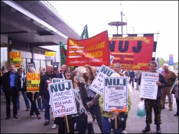 Doncaster demo during SYN journalists' strike, photo Alistair Tice Doncaster demo during SYN journalists' strike, photo Alistair Tice