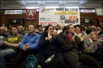 NSSN rally in Friends Meeting House, Euston, London, 11 Sept 2011, photo Paul Mattsson