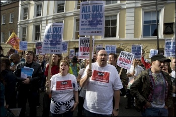 National Shop Stewards Network demonstration to lobby the TUC 11 September 201, photo Paul Mattsson