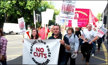 On the National Shop Stewards Network lobby of TUC congress, 11 September 2011, photo Sujeeth 