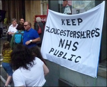 Demo against NHS privatisation, Stroud, 24.9.11, photo Chris Lamb