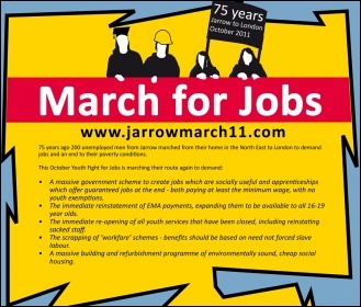 March for jobs - Jarrow march 2011