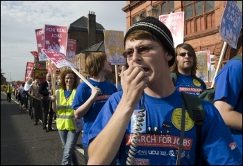 Youth Fight for Jobs on the march, photo Paul Mattsson