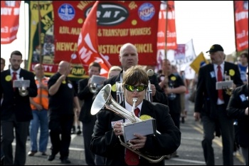 Youth Fight for Jobs Jarrow March 2011 launch demonstration in Jarrow, photo Paul Mattsson