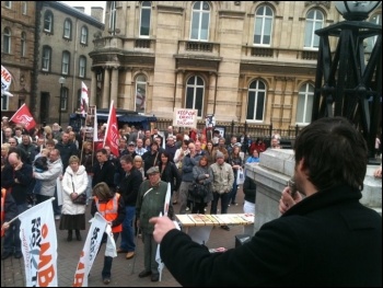 700 strong march in Hull with Youth Fight for Jobs Jarrow Marchers and workers from BAE in Brough., photo Paul Callanan
