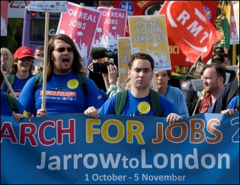 The Jarrow March 2011; building support everywhere it goes, photo Paul Mattsson