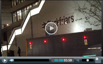 Construction electricians protest outside Balfour Beatty