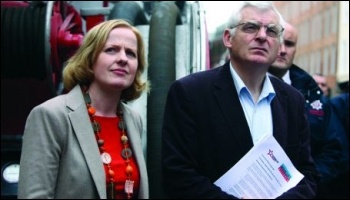 Ruth Coppinger, Socialist Party Ireland, with the Irish Socialist Party's Joe Higgins TD, photo Socialist Party Ireland