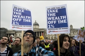 Take the wealth off the 1%, photo Paul Mattsson