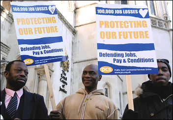 PCS workers on strike, photo Paul Mattsson