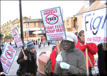 Students from Portsmouth, Southampton, Winchester and Oxford lobby John Denham MP, photo Ben Robinson