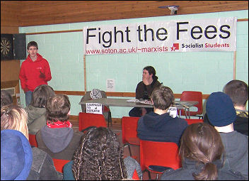 Students from Portsmouth, Southampton, Winchester and Oxford lobby John Denham MP, photo Ben Robinson