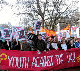 Youth Against the War on the Feb 24 2007 anti-Trident demo, photo Pedro