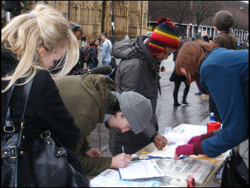Socialist Students in Manchester on the Campaign to Defeat Fees day of action, photo Abby Taylor