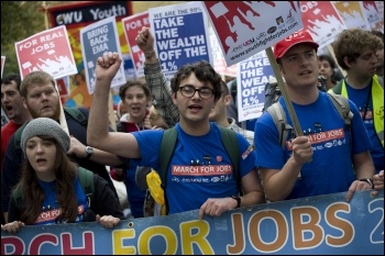 Jarrow March 2011: Jarrow March for Jobs arrives in London, photo Paul Mattsson