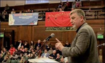 Dave Nellist, Socialist Party councillor. addresses Socialism 2011, photo Senan