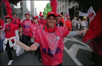 Workers from European countries protest against the European Union neoliberalism and austerity cuts, photo Paul Mattsson