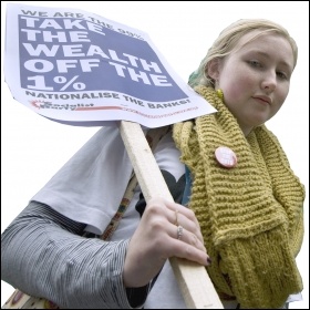 Take the wealth off the 1%: nationalise the banks, photo Paul Mattsson