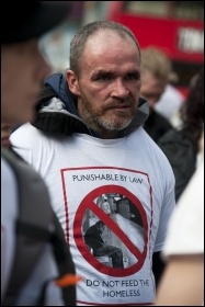 Homelessness protest, photo by Paul Mattsson