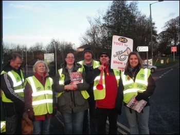 30th November  PCS picket line in Tyneside, photo by Elaine Brunskill