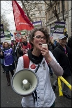 NHS workers striking on 30 November 2011, photo Paul Mattsson NHS workers striking on 30 November 2011, photo Paul Mattsson