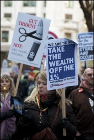 Political answer also required: Millions strike back at Con-Dem government on 30 November 2011, photo Paul Mattsson