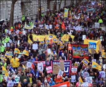 50,000 march in London on 30th November 2011, photo Senan