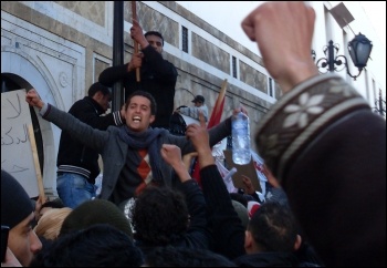 Anti-government demonstrations during the 2010–2011 Tunisian uprising, photo Creative commons