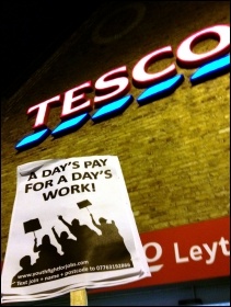 For Real Jobs not Workfare - Youth Fight for Jobs protest outside Tesco, photo Suzanne Beishon