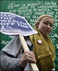 We are the 99% Take the wealth off the 1% , photo Paul Mattsson