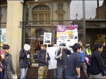 Sheffield anti-workfare protest on  3.3.12 