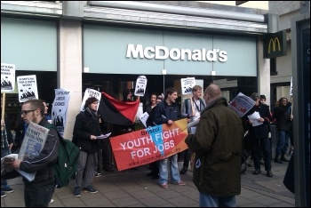 Anti-workfare protest in Bristol, 3.3.12