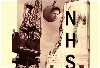 Con-Demolition of the NHS, photo by  Socialist Party