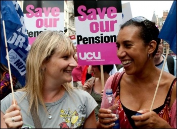 On the 30 June 2011 pensions strike, photo Paul Mattsson