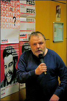 Andrew Price at Socialist Party congress 2008, photo Paul Mattsson