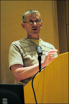 Andy Bentley at Socialist Party congress 2008, photo Paul Mattsson