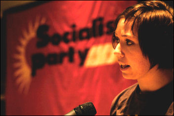 Leah Jones at Socialist Party congress 2008, photo Paul Mattsson