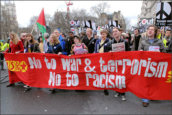 International Socialist Resistance on the anti-war demonstration, photo Paul Mattsson