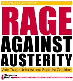 Rage against austerity, photo  Socialist Party