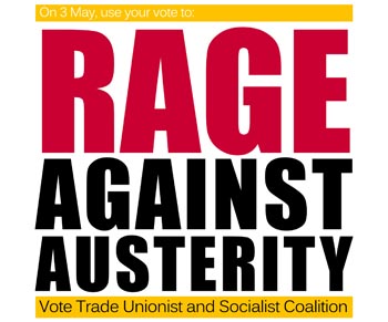 Rage against austerity, photo by  Socialist Party