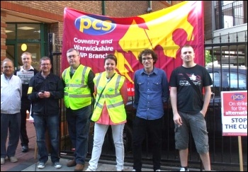 PCS on strike on 30 June 2011 in Coventry, photo by Coventry Socialist Party