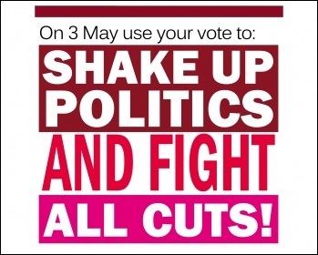 Shake up politics and fight all cuts, graphic by The Socialist