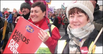 On the 30 November strike in Newcastle, photo Elaine Brunskill