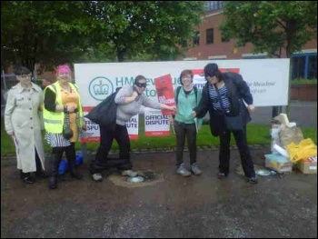 Over 300 at rally in Nottingham city centre, joined by Aslef workers on East Midlands trains on strike 10 May 2012, photo by Becci Heagney 
