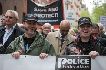 35,000 off-duty police demonstrate against privatisation and cuts 10 May 2012, photo Paul Mattsson
