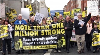 Mass boycott of the household tax in Ireland, photo by  Socialist Party Ireland