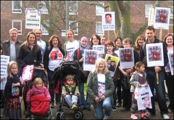 Campaigns are taking place across Britain to save children's services, photo by  Socialist Party